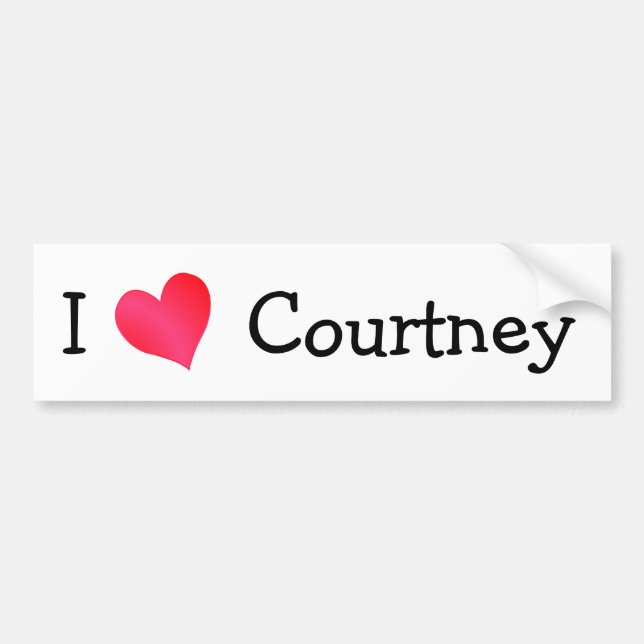 I Liebe Courtney Autoaufkleber (Vorne)
