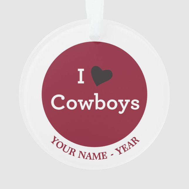 I Liebe-Cowboys Ornament (Rückseite)