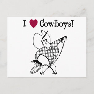 I Liebe Cowboys Postkarte