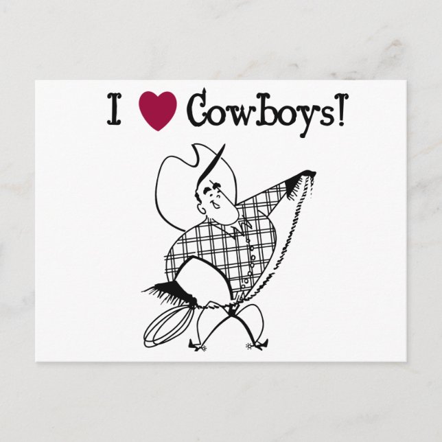 I Liebe Cowboys Postkarte (Vorderseite)