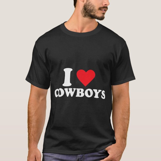 I Liebe Cowboys T-Shirt (Vorderseite)
