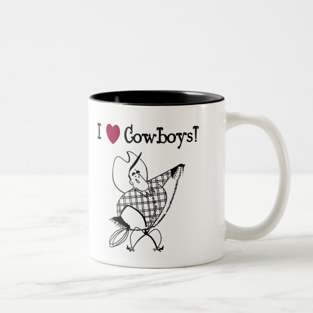 I Liebe Cowboys Zweifarbige Tasse (Rechts)