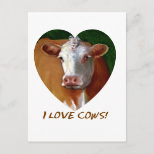 I LIEBE COWS POSTKARTE