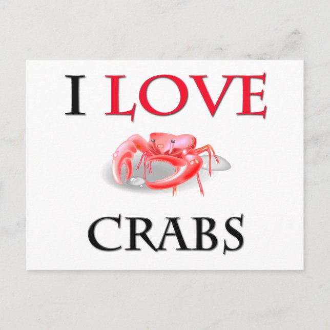 I Liebe Crabs Postkarte (Vorderseite)