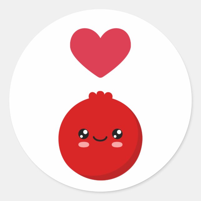 I Liebe Cranberries Runder Aufkleber (Vorderseite)