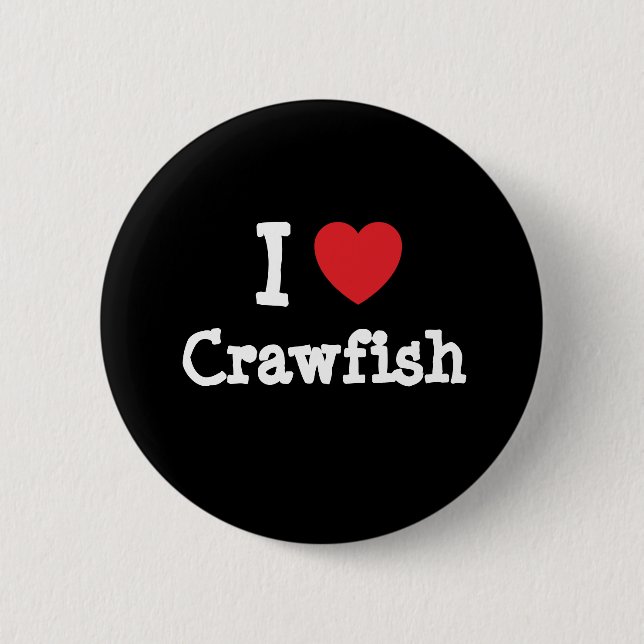 I Liebe Crawfish T - Shirt Button (Vorderseite)