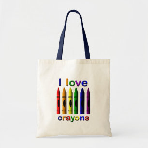 I Liebe Crayons Tote Bag Tragetasche