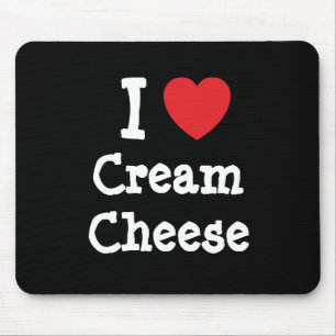 I Liebe Creme-Käse-T - Shirt Mousepad