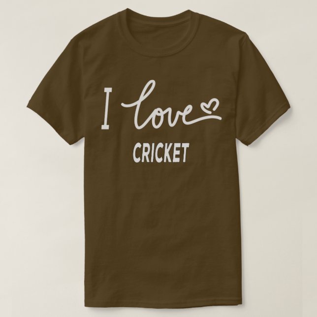I Liebe Cricket2 T-Shirt (Design vorne)