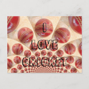 I Liebe Cricket Customizing Product Postcard Postkarte