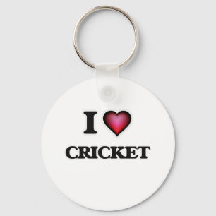 I Liebe Cricket Schlüsselanhänger