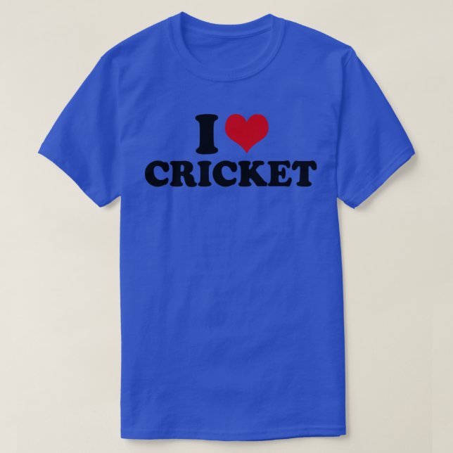 I Liebe Cricket T-Shirt (Design vorne)
