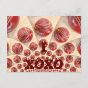 I Liebe Cricket XOXO Anpassen des Produkts Postkarte