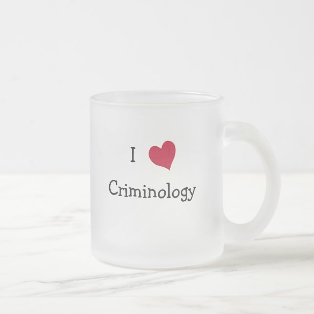 I Liebe Criminologie Mattglastasse (Rechts)