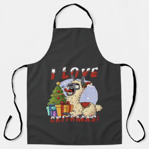 I LIEBE CRITHMAS Llama Schürze