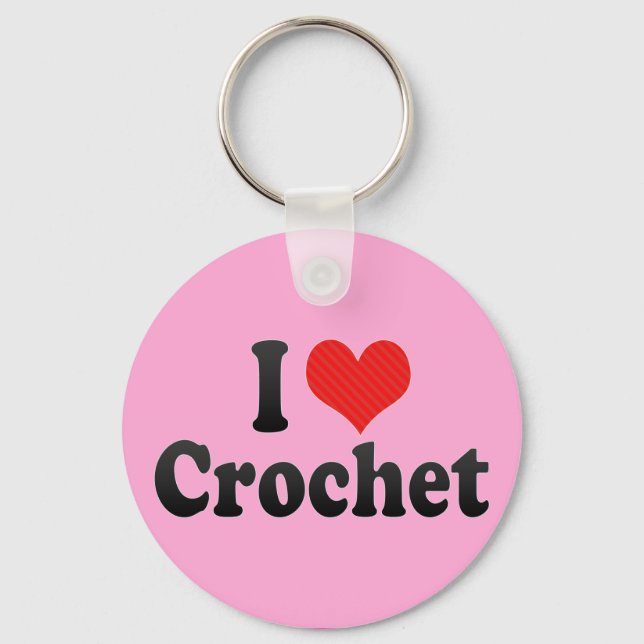 I Liebe Crochet Schlüsselanhänger (Vorderseite)