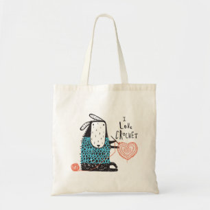 I Liebe Crochet Tote Bag Tragetasche