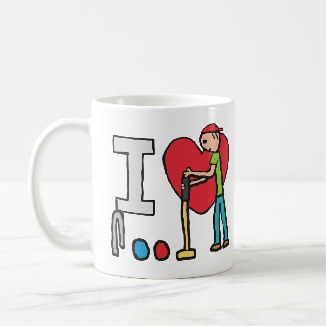 I Liebe Croquet Kaffeetasse (Links)