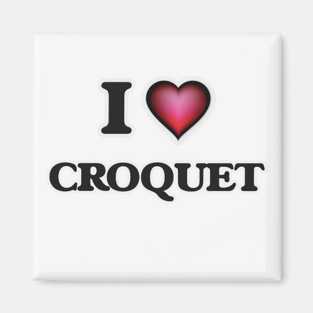 I Liebe Croquet Magnet (Vorne)