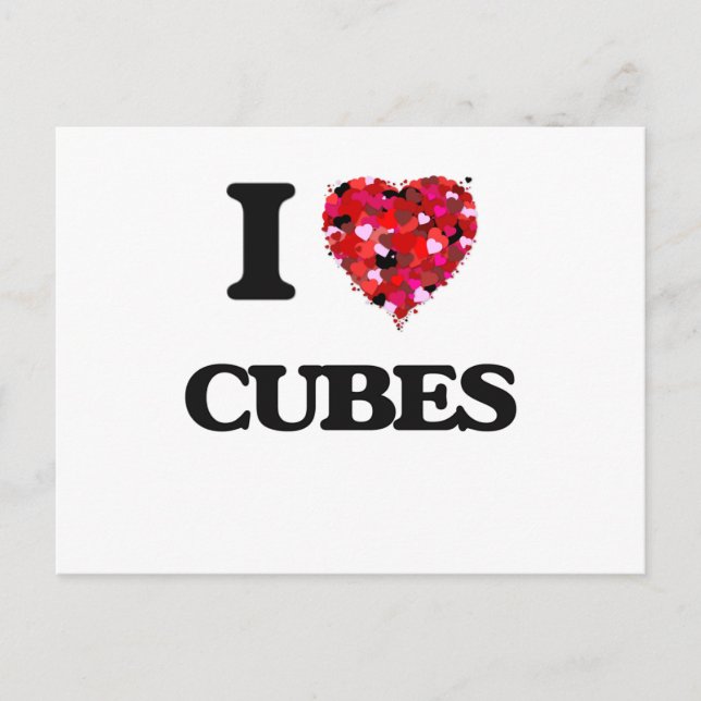I Liebe Cubes Postkarte (Vorderseite)