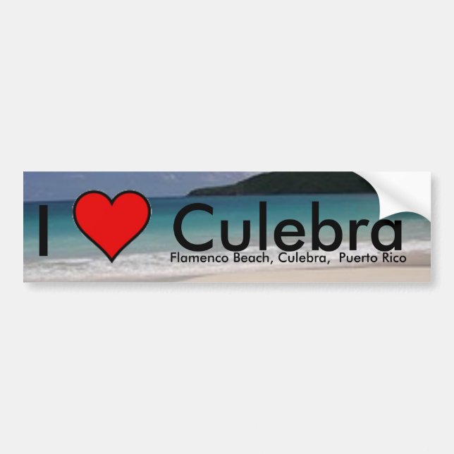 I Liebe Culebra Island, PR-Aufkleber Autoaufkleber (Vorne)