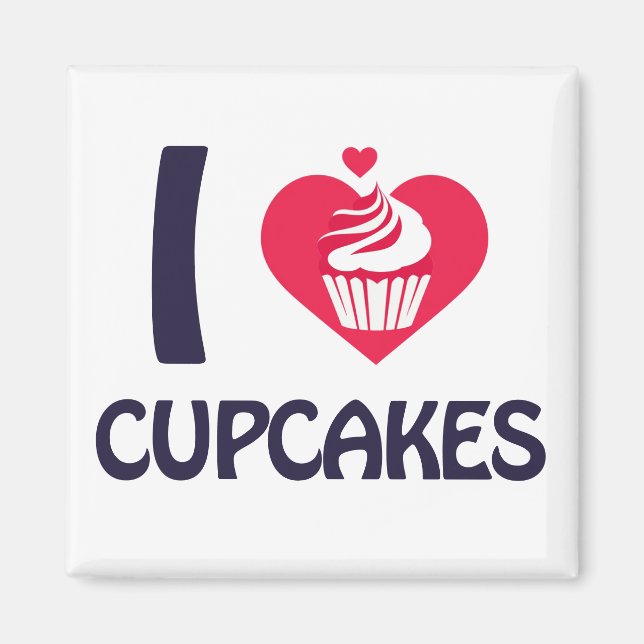 I Liebe Cupcakes T - Shirt Magnet (Vorne)