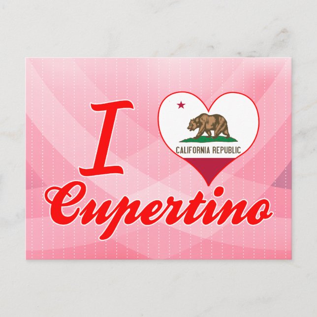 I Liebe Cupertino, Kalifornien Postkarte (Vorderseite)