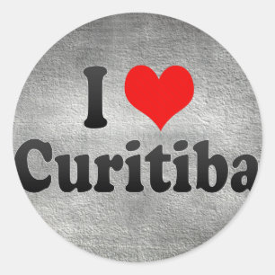 I Liebe Curitiba, Brasilien Runder Aufkleber