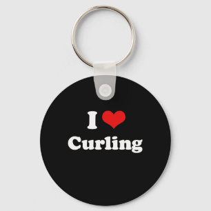 I Liebe Curling Tshirt Schlüsselanhänger