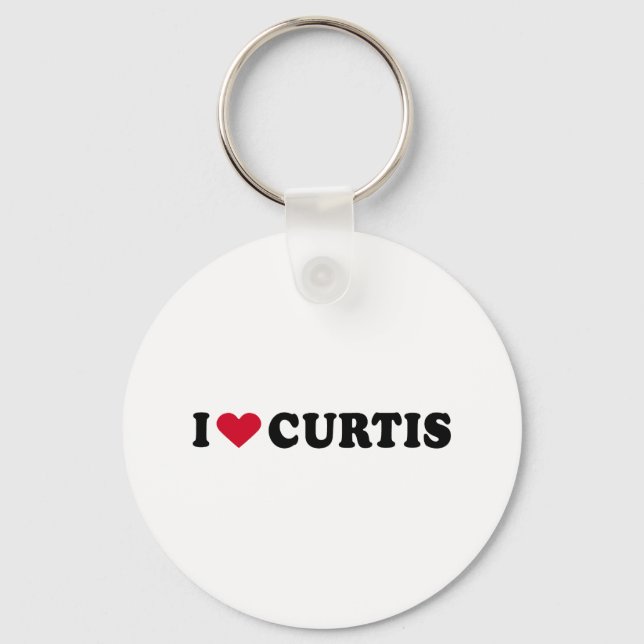 I LIEBE CURTIS SCHLÜSSELANHÄNGER (Vorderseite)