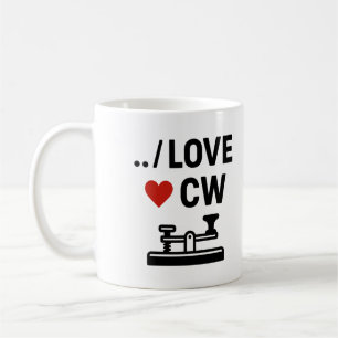 I Liebe CW - Morse Code Ham Radio Passion Kaffeetasse