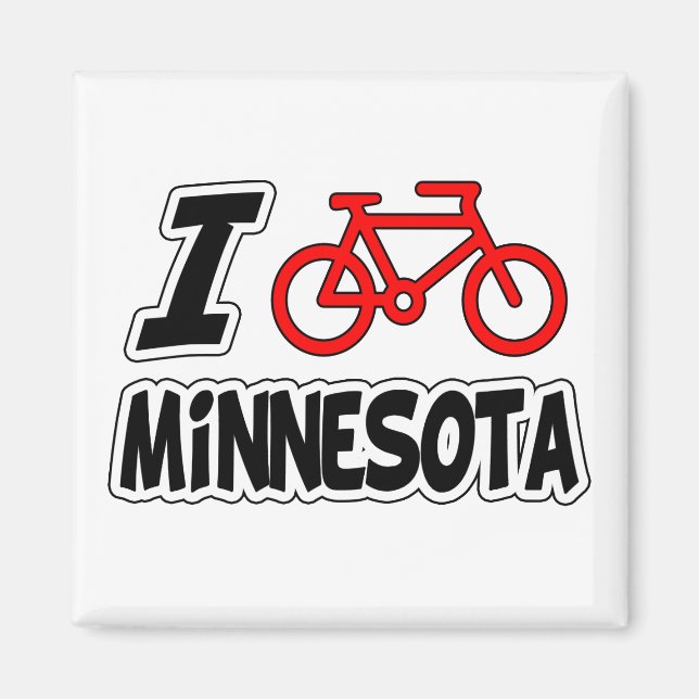 I Liebe Cycling Minnesota Magnet (Vorne)
