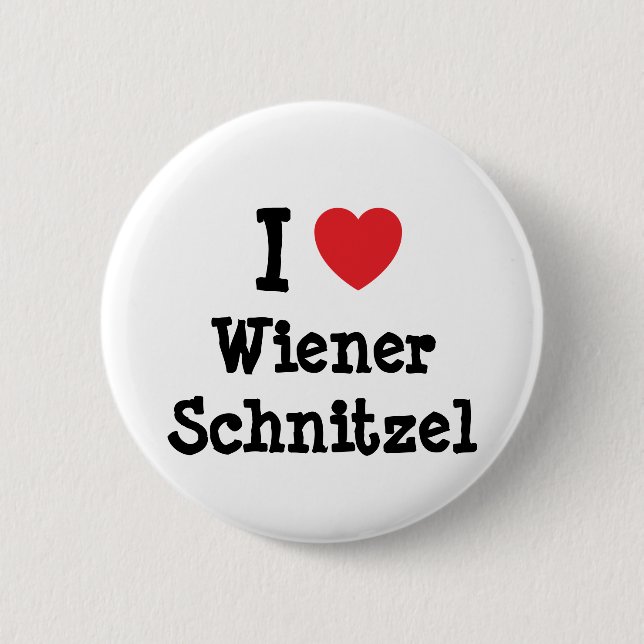 I Liebe Dackel Schnitzel Herz T - Shirt Button (Vorderseite)