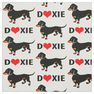 I Liebe-Dackeln - Dackel-Muster Stoff