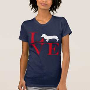 I Liebe-Dackeln - Dunkelheit farbiges T-Shirt