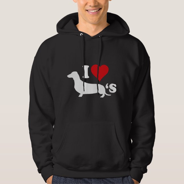 I LIEBE DACKELN HOODIE (Vorderseite)