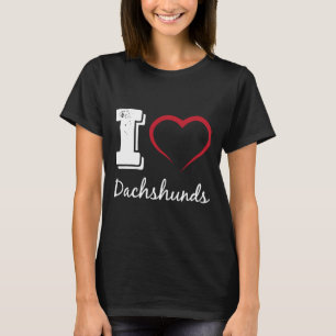 I Liebe Dackeln Hund T-Shirt