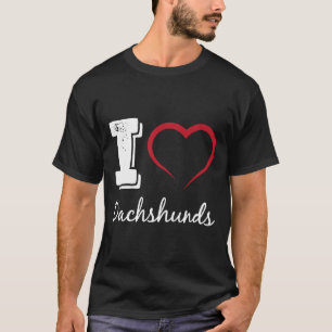 I Liebe Dackeln Hund T-Shirt