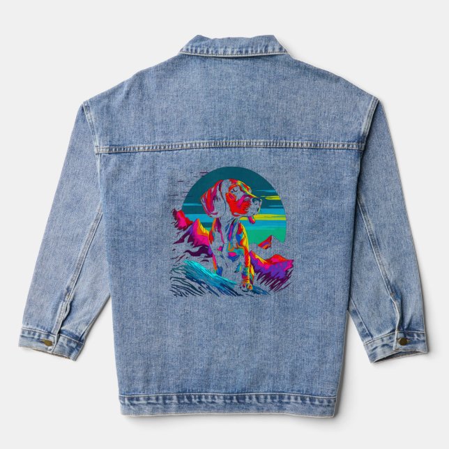 I LIEBE DACKELN JEANSJACKE (Rückseite)