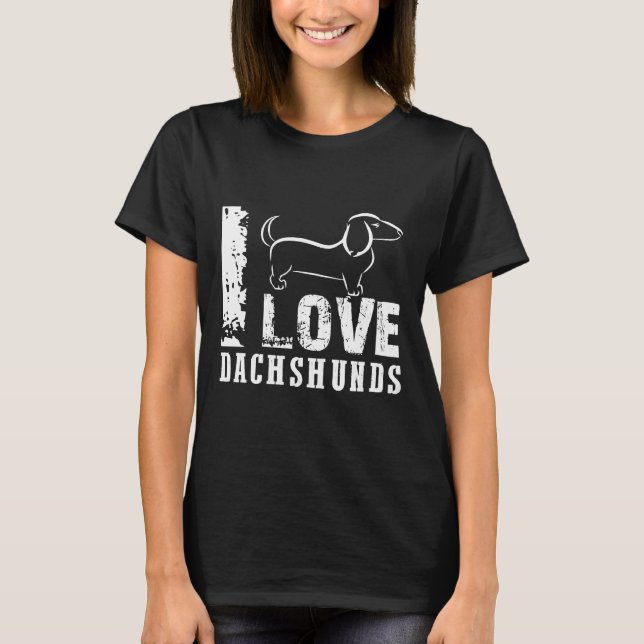 I LIEBE DACKELN T-Shirt (Vorderseite)