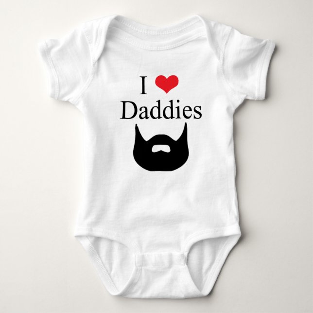 I Liebe Daddies Beard Baby Strampler (Vorderseite)