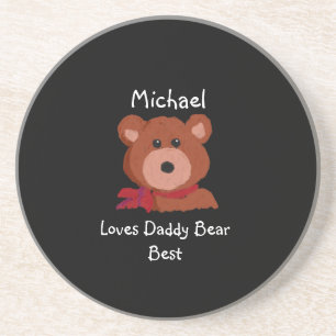 I Liebe Daddy Bear Best Personalisiert Getränkeuntersetzer