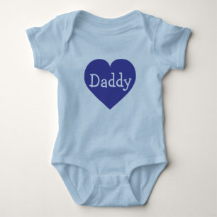 I Liebe Daddy Blue heart Baby Strampler
