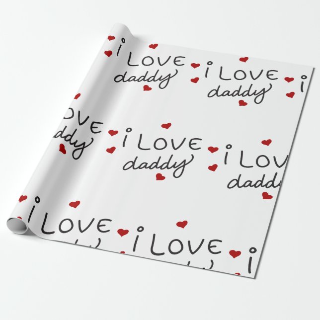 I Liebe Daddy Geschenkpapier (Ungerollt)