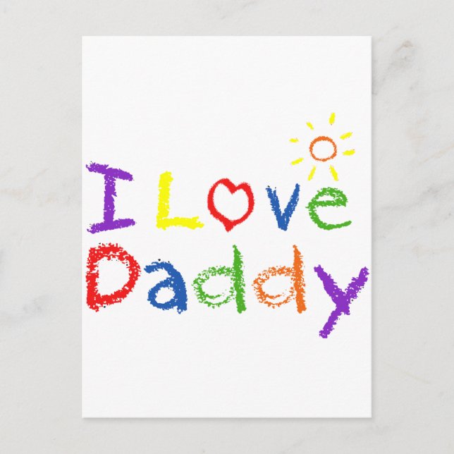 I Liebe Daddy Postkarte (Vorderseite)