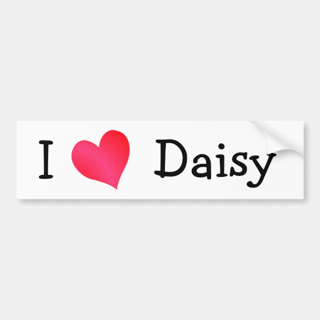 I Liebe Daisy Autoaufkleber (Vorne)