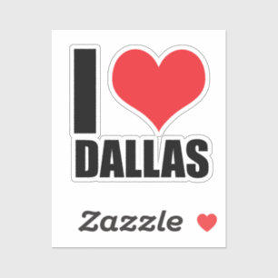 I Liebe Dallas Aufkleber