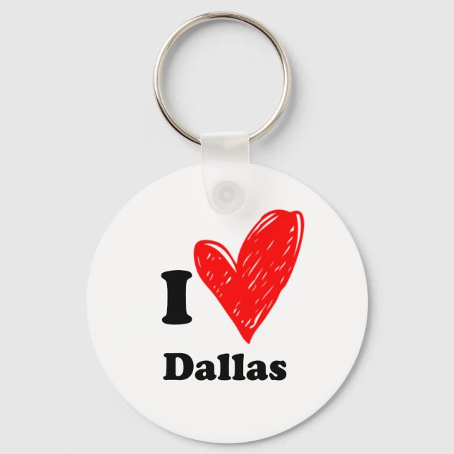 I Liebe Dallas Schlüsselanhänger (Vorderseite)