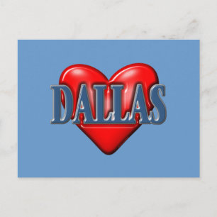 I Liebe Dallas Texas Postkarte