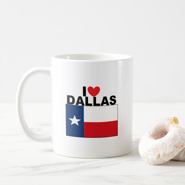 I Liebe Dallas, TX Kaffeetasse (Mit Donut)